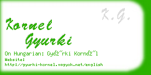 kornel gyurki business card